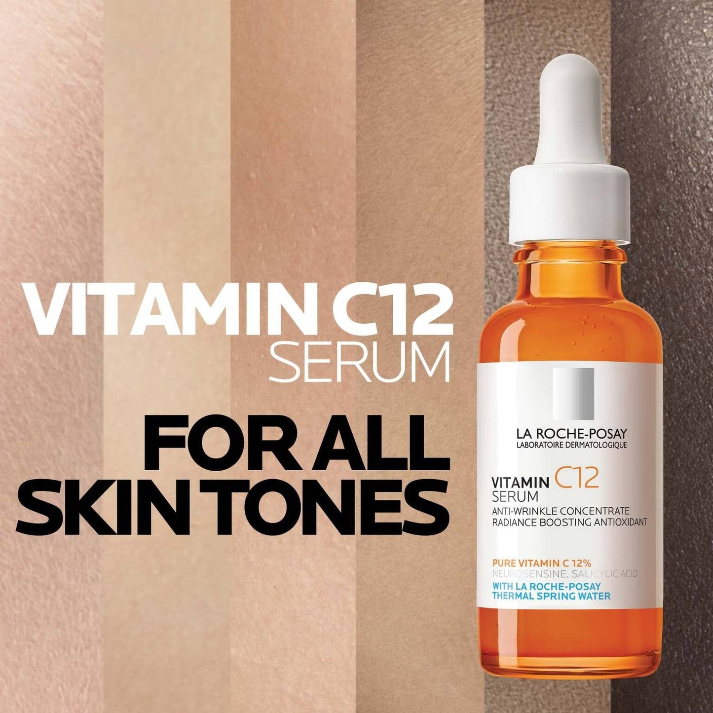La Roche-Posay Pure Vitamin C Serum For Face With Hyaluronic Acid & Salicylic Acid, Hydrating & Brightening Serum, Boost Radiance & Reduce Wrinkles, Paraben Free