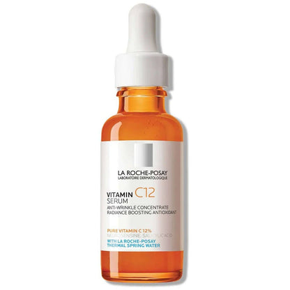 La Roche-Posay Pure Vitamin C Serum For Face With Hyaluronic Acid & Salicylic Acid, Hydrating & Brightening Serum, Boost Radiance & Reduce Wrinkles, Paraben Free